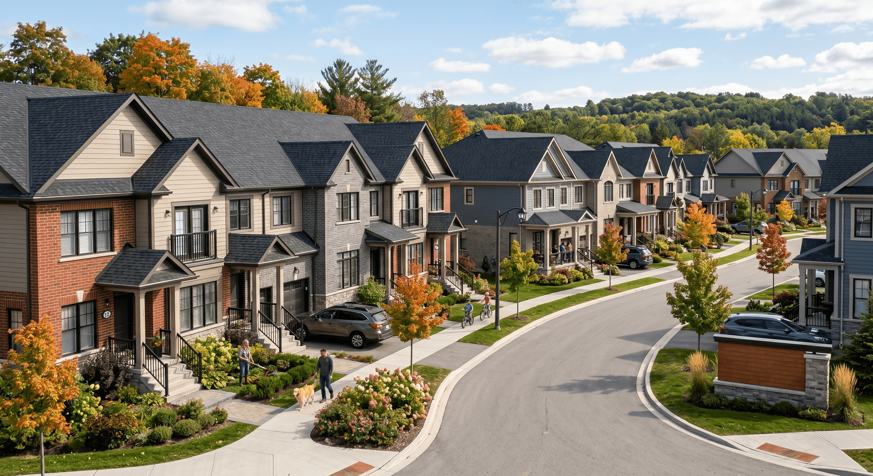 Cornerstone Towns Brampton townhome exterior rendering by Primont Homes